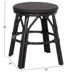 ΣΚΑΜΠΟ ΑΛΟΥΜΙΝΙΟΥ CHINO HM6285.02 BAMBOO LOOK & TEXTILENE ΣΕ ΜΑΥΡΟ Φ36x46Υεκ. - Image 2