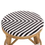 ΣΚΑΜΠΟ ΑΛΟΥΜΙΝΙΟΥ CHINO HM6285.03 BAMBOO LOOK-TEXTILENE ΛΕΥΚΟ-ΜΑΥΡΟ Φ36x46Υεκ. - Image 5