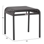 ΣΚΑΜΠΟ ΑΛΟΥΜΙΝΙΟΥ RACHEL HM6340.01 ΓΚΡΙ 45x45x46Υεκ. - Image 2
