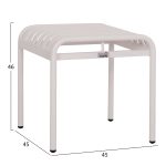 ΣΚΑΜΠΟ ΑΛΟΥΜΙΝΙΟΥ RACHEL HM6340.02 ΛΕΥΚΟ 45x45x46Υεκ. - Image 2