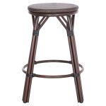 ΣΚΑΜΠΟ ΑΛΟΥΜΙΝΙΟΥ ΜΕΣ.ΥΨΟΥΣ CHINO HM6286.01 BAMBOO LOOK & TEXTILENE ΚΑΦΕ 43x43x65Υεκ - Image 4