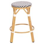 ΣΚΑΜΠΟ ΑΛΟΥΜΙΝΙΟΥ ΜΕΣ.ΥΨΟΥΣ CHINO HM6286.03 BAMBOO LOOK & TEXTILENE ΜΑΥΡΟ 43x43x65Υεκ - Image 4