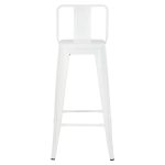 ΣΚΑΜΠΟ BAR ME ΠΛΑΤΗ ΜΕΤΑΛΛΙΚΟ MELITA-PRO HM8643.41 ΛΕΥΚΟ ΜΑΤ 42x42x100Υεκ. - Image 3