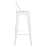 ΣΚΑΜΠΟ BAR ME ΠΛΑΤΗ ΜΕΤΑΛΛΙΚΟ MELITA-PRO HM8643.41 ΛΕΥΚΟ ΜΑΤ 42x42x100Υεκ. - Image 4