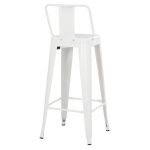 ΣΚΑΜΠΟ BAR ME ΠΛΑΤΗ ΜΕΤΑΛΛΙΚΟ MELITA-PRO HM8643.41 ΛΕΥΚΟ ΜΑΤ 42x42x100Υεκ. - Image 5
