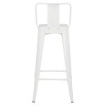 ΣΚΑΜΠΟ BAR ME ΠΛΑΤΗ ΜΕΤΑΛΛΙΚΟ MELITA-PRO HM8643.41 ΛΕΥΚΟ ΜΑΤ 42x42x100Υεκ. - Image 6