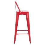 ΣΚΑΜΠΟ BAR ME ΠΛΑΤΗ ΜΕΤΑΛΛΙΚΟ MELITA-PRO HM8643.44 ΚΟΚΚΙΝΟ 42x42x100Υεκ. - Image 4
