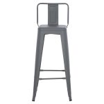ΣΚΑΜΠΟ BAR ME ΠΛΑΤΗ ΜΕΤΑΛΛΙΚΟ MELITA-PRO HM8643.50 ΓΚΡΙ 42x42x100Υεκ. - Image 3