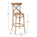 ΣΚΑΜΠΟ ΜΕΣ.ΥΨΟΥΣ GIOLIANA HM8750.15 ΞΥΛΟ ΟΞΙΑΣ DARK HONEY-PLYWOOD ΚΑΘΙΣΜΑ 46x46x101Υεκ. - Image 2