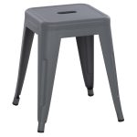 ΣΚΑΜΠΟ ΜΕΤΑΛΛΙΚΟ MELITA HM0096.50 ΣΕ ΓΚΡΙ ΜΑΤ ΧΡΩΜΑ 37x37x45Υεκ. - Image 4