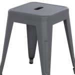 ΣΚΑΜΠΟ ΜΕΤΑΛΛΙΚΟ MELITA HM0096.50 ΣΕ ΓΚΡΙ ΜΑΤ ΧΡΩΜΑ 37x37x45Υεκ. - Image 5