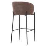 ΣΚΑΜΠΟ ΜΠΑΡ DETTON HM18430.02 ΜΠΕΖ/ΚΑΦΕ ΥΦΑΣΜΑ-ΜΕΤΑΛ.ΜΑΥΡΟΣ ΣΚΕΛΕΤΟΣ 55x50x97Υεκ - Image 5