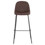 ΣΚΑΜΠΟ ΜΠΑΡ VINCENT HM8579.23 ΚΑΦΕ ΥΦΑΣΜΑ-ΜΑΥΡΟΣ ΜΕΤΑΛΛΙΚΟΣ ΣΚΕΛΕΤΟΣ 47x46x104Υεκ. - Image 3