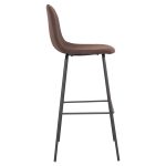 ΣΚΑΜΠΟ ΜΠΑΡ VINCENT HM8579.23 ΚΑΦΕ ΥΦΑΣΜΑ-ΜΑΥΡΟΣ ΜΕΤΑΛΛΙΚΟΣ ΣΚΕΛΕΤΟΣ 47x46x104Υεκ. - Image 4