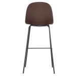 ΣΚΑΜΠΟ ΜΠΑΡ VINCENT HM8579.23 ΚΑΦΕ ΥΦΑΣΜΑ-ΜΑΥΡΟΣ ΜΕΤΑΛΛΙΚΟΣ ΣΚΕΛΕΤΟΣ 47x46x104Υεκ. - Image 6