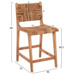 ΣΚΑΜΠΟ ΜΠΑΡ WALTER HM9842 ΞΥΛO TEAK ΣΕ ΦΥΣΙΚΟ-ΨΑΘΑ 46x55x96Υεκ. - Image 2