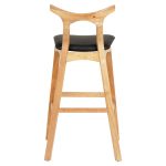 ΣΚΑΜΠΟ ΜΠΑΡ USOPP HM9951.01 RUBBERWOOD ΣΕ ΟΑΚ-ΜΑΥΡΟ PU 43x41x100Υεκ. - Image 5