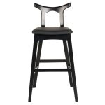 ΣΚΑΜΠΟ ΜΠΑΡ USOPP HM9951.02 RUBBERWOOD & PU ΣΕ ΜΑΥΡΟ 49x53x99,5Υεκ. - Image 3
