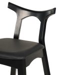 ΣΚΑΜΠΟ ΜΠΑΡ USOPP HM9951.02 RUBBERWOOD & PU ΣΕ ΜΑΥΡΟ 49x53x99,5Υεκ. - Image 6