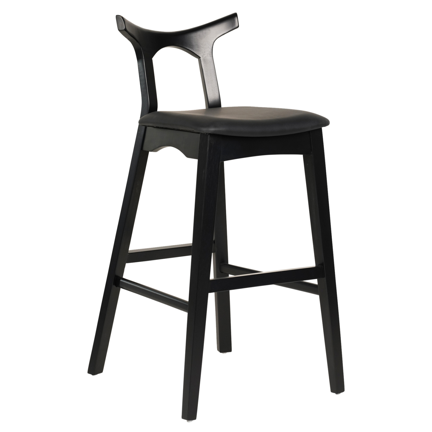 skampo-mpar-fb9995102-rubberwood-pu-se-m ΣΚΑΜΠΟ ΜΠΑΡ USOPP HM9951.02 RUBBERWOOD & PU ΣΕ ΜΑΥΡΟ 49x53x99,5Υεκ. - Image 1