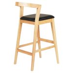 ΣΚΑΜΠΟ ΜΠΑΡ NAMI HM9952.01 RUBBERWOOD ΣΕ ΟΑΚ-ΜΑΥΡΟ PU 47,5x59x102,5Υεκ. - Image 4