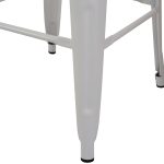 ΣΚΑΜΠΟ ΜΠΑΡ ΜΕΤΑΛΛΙΚΟ MELITA-PRO HM8642.41 ΣΕ ΛΕΥΚΟ ΜΑΤ 43x43x78Υεκ. - Image 6