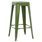 ΣΚΑΜΠΟ ΜΠΑΡ ΜΕΤΑΛΛΙΚΟ MELITA-PRO HM8642.53 ΣΕ LIGHT OLIVE GREEN 43x43x78Υεκ.