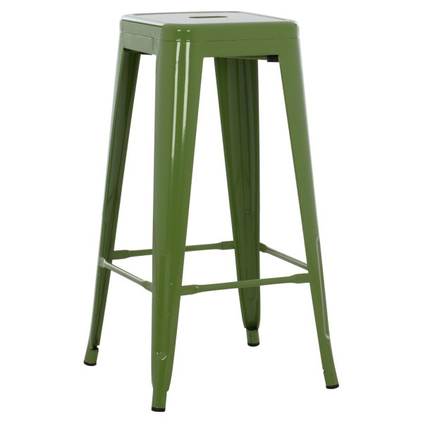 ΣΚΑΜΠΟ ΜΠΑΡ ΜΕΤΑΛΛΙΚΟ MELITA-PRO HM8642.53 ΣΕ LIGHT OLIVE GREEN 43x43x78Υεκ.