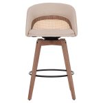 ΣΚΑΜΠΟ ΜΠΑΡ ΠΕΡΙΣΤΡΕΦΟΜΕΝΟ RIKI HM18253.01 ΞΥΛΟ--ΜΠΕΖ ΥΦΑΣΜΑ 51x53x94Υεκ. - Image 3