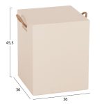 ΣΚΑΜΠΟ ΤΕΤΡΑΓΩΝΟ FIBER CEMENT ΜΕ ΧΕΡΟΥΛΙΑ ZAK HM6581.02 ΣΕ ΜΠΕΖ 36x36x45,5Υεκ - Image 2