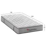 ΣΤΡΩΜΑ ΔΙΠΛΟ HYPNOTTICA HM748.04 POCKET SPRINGS--ΛΕΥΚΟ 140x200x25Υεκ. - Image 2