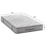 ΣΤΡΩΜΑ ΔΙΠΛΟ HYPNOTTICA HM748.06 POCKET SPRINGS--ΛΕΥΚΟ 160x200x25Υεκ. - Image 2