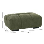 ΤΑΜΠΟΥΡΕ ΥΠΟΠΟΔΙΟ COVEN HM3342.04 ΠΡΑΣΙΝΟ ΥΦΑΣΜΑ 100x65x37Υεκ. - Image 2