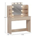 ΤΟΥΑΛΕΤΑ ΜΕ ΦΩΤΙΣΜΟ LED-ΡΑΦΙΑ-ΣΥΡΤΑΡΙΑ LAURYN HM2502.01 SONAMA 108x40x140Υεκ - Image 3