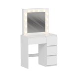 ΤΟΥΑΛΕΤΑ ΜΕ ΦΩΤΙΣΜΟ LED & ΣΥΡΤΑΡΙΑ KEITLIN HM2499.03 ΜΕΛΑΜΙΝΗ ΣΕ ΛΕΥΚΟ 80x40x140Υεκ.