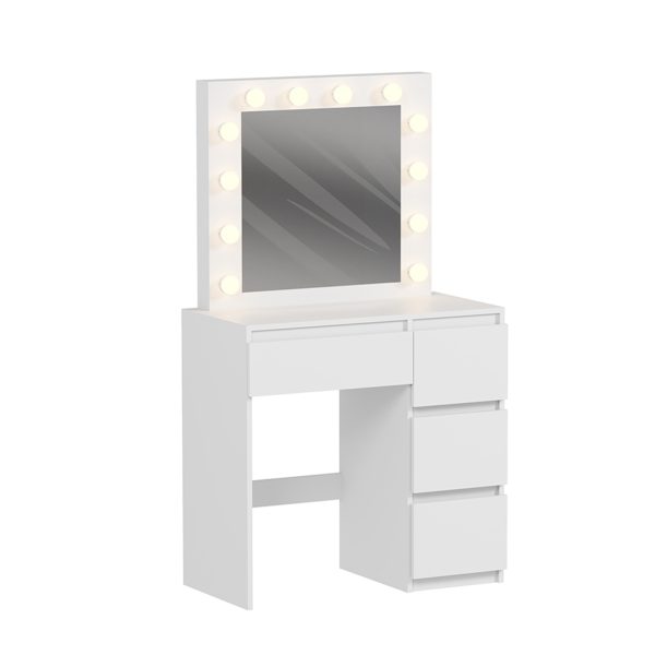 ΤΟΥΑΛΕΤΑ ΜΕ ΦΩΤΙΣΜΟ LED & ΣΥΡΤΑΡΙΑ KEITLIN HM2499.03 ΜΕΛΑΜΙΝΗ ΣΕ ΛΕΥΚΟ 80x40x140Υεκ.