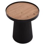ΤΡΑΠΕΖΑΚΙ ΒΟΗΘΗΤΙΚΟ DENTON HM18023.01 MDF TOP ΦΥΣΙΚΟ ΞΥΛΟΥ-ΒΑΣΗ ΜΑΥΡΗ Φ45x51,5Υεκ. - Image 4