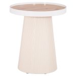 ΤΡΑΠΕΖΑΚΙ ΒΟΗΘΗΤΙΚΟ DENTON HM18023.02 MDF TOP ΦΥΣΙΚΟ ΞΥΛΟΥ-ΒΑΣΗ ΛΕΥΚΗ Φ45x51,5Υεκ. - Image 3