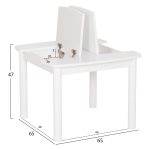 ΤΡΑΠΕΖΑΚΙ ΠΑΙΔΙΚΟ ΜΕ ΑΠΟΘ.ΧΩΡΟΥΣ RICKI HM18339.03 MDF & ΣΥΜΗΔΑ ΣΕ ΛΕΥΚΟ 65x65x47Υεκ - Image 2