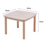 ΤΡΑΠΕΖΑΚΙ ΠΑΙΔΙΚΟ ΜΕ ΑΠΟΘ.ΧΩΡΟΥΣ RICKI HM18339.01 MDF & ΣΥΜΗΔΑ ΣΕ ΦΥΣΙΚΟ 65x65x47Υεκ - Image 3