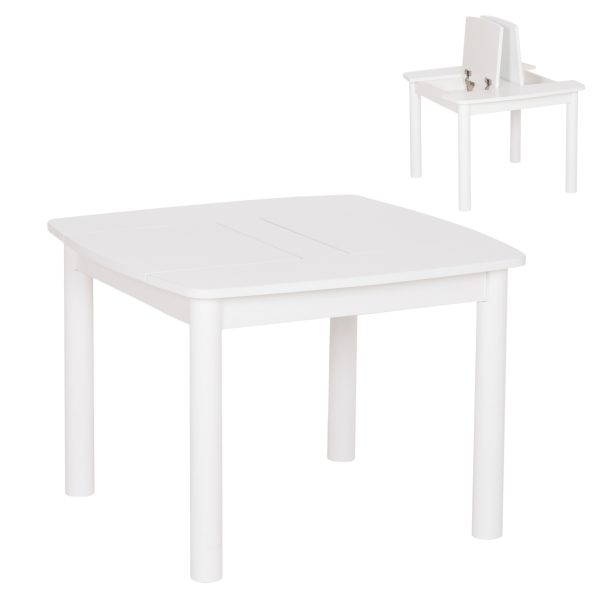 ΤΡΑΠΕΖΑΚΙ ΠΑΙΔΙΚΟ ΜΕ ΑΠΟΘ.ΧΩΡΟΥΣ RICKI HM18339.03 MDF & ΣΥΜΗΔΑ ΣΕ ΛΕΥΚΟ 65x65x47Υεκ