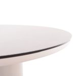 ΤΡΑΠΕΖΙ ΑΛΟΥΜΙΝΙΟΥ DOSUN HM6201.02 ΚΡΕΜ ΣΚΕΛΕΤΟΣ-3D PRINT ΓΥΑΛΙ-ΚΕΡΑΜΙΚΟ LOOK Φ120εκ - Image 6