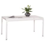 ΤΡΑΠΕΖΙ ΑΛΟΥΜΙΝΙΟΥ RACHEL HM6339.02 ΛΕΥΚΟ 150x80x75Υεκ.