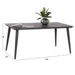 ΤΡΑΠΕΖΙ ΑΛΟΥΜΙΝΙΟΥ ΟΡΘΟΓΩΝΙΟ HIGER HM6291.01 ΓΚΡΙ 160x90x78Υεκ. - Image 2