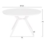 ΤΡΑΠΕΖΙ ΑΛΟΥΜΙΝΙΟΥ ΣΤΡΟΓΓΥΛΟ HIGER HM6290.02 Φ126x74Υεκ. - Image 2