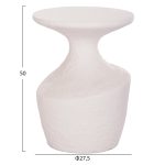 ΤΡΑΠΕΖΙ ΒΟΗΘΗΤΙΚΟ REBON HM18156.02S FIBER CEMENT ΣΕ ΛΕΥΚΟ--Φ27.5x50Υεκ. - Image 2