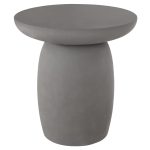 ΤΡΑΠΕΖΙ ΒΟΗΘΗΤΙΚΟ FIBER CEMENT ΣΤΡΟΓΓΥΛΟ HIKARI HM6593.01 ΓΚΡΙ Φ46x48Υεκ.