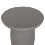 ΤΡΑΠΕΖΙ ΒΟΗΘΗΤΙΚΟ FIBER CEMENT ΣΤΡΟΓΓΥΛΟ HIKARI HM6593.01 ΓΚΡΙ Φ46x48Υεκ. - Image 5