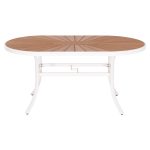 ΤΡΑΠΕΖΙ ΕΞΩΤ.ΧΩΡΟΥ TELAMO HM6288.02 ΑΛΟΥΜΙΝΙΟ ΛΕΥΚΟ & POLYWOOD 160X90Χ73.5Υεκ. - Image 3