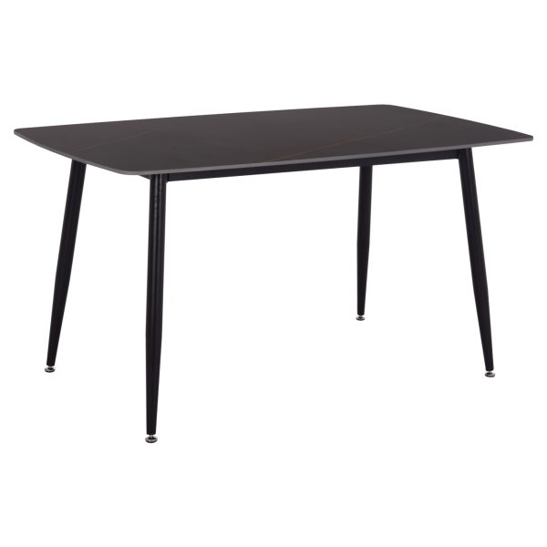 ΤΡΑΠΕΖΙ RAVEN HM18149.02 ΚΕΡΑΜΙΚΟ TOP ΜΕ ΟΨΗ ΜΑΥΡΟ ΜΑΡΜΑΡΟ 140x80x74Υεκ.